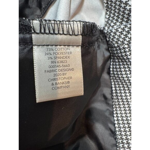Christopher & Banks The Perfect Pant Mid Rise Houndstooth Trousers Womens 14 Avg - Picture 9 of 9